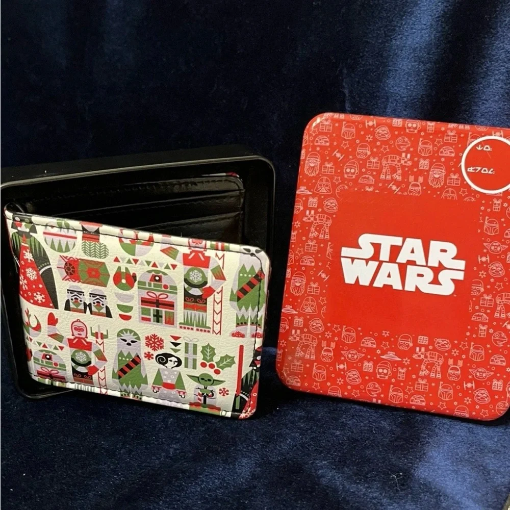 NIB Buckle Down Men's Wallet Star Wars Theme - Chewbacca Yoda C-3PO R2D2 Vader